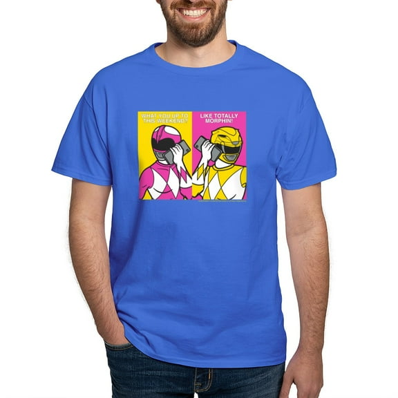 CafePress - Power Rangers On Their Cell Ph Men's Value T Shirt - Men's Classic Graphic Cotton T-Shirt
