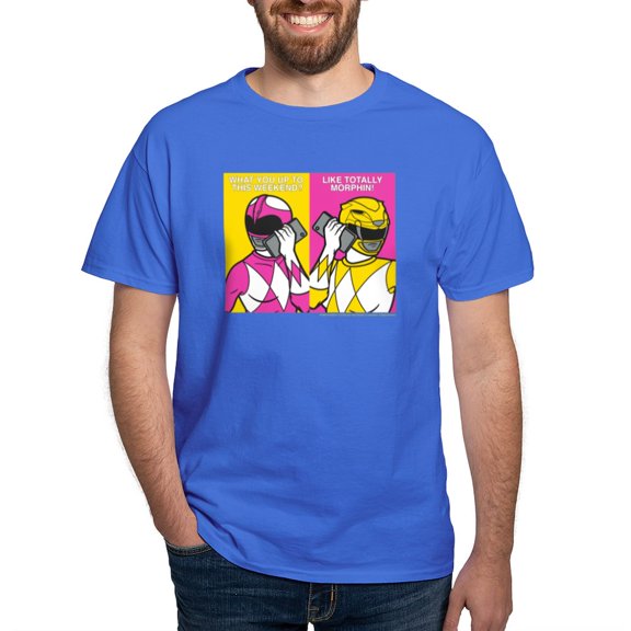 CafePress - Power Rangers On Their Cell Ph Men's Value T Shirt - Men's Classic Graphic Cotton T-Shirt