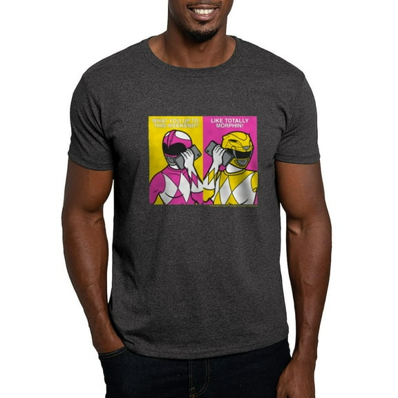 CafePress - Power Rangers On Their Cell Ph Men's Value T Shirt - Men's Classic Graphic Cotton T-Shirt