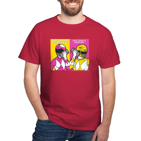 CafePress - Power Rangers On Their Cell Ph Men's Value T Shirt - Men's Classic Graphic Cotton T-Shirt