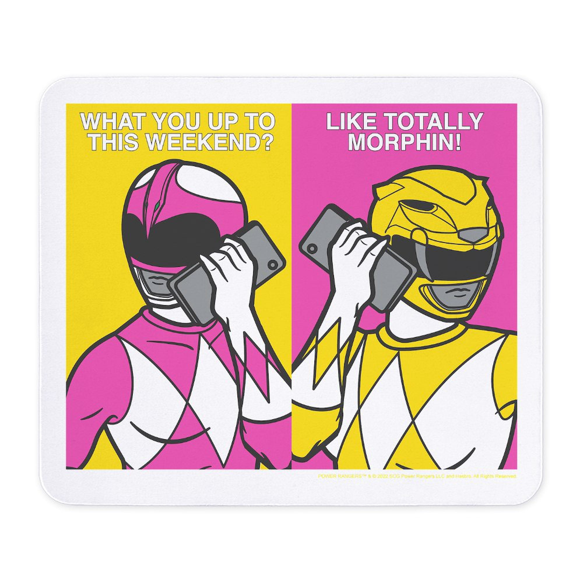 CafePress - Power Rangers On Their Cell Phones - Non-slip Rubber ...