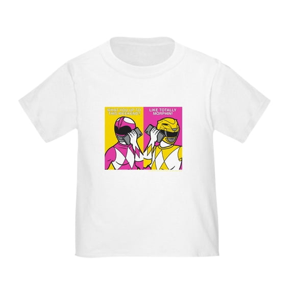 CafePress - Power Rangers On Their Cell Phones Toddler T Shirt - Cute Toddler T-Shirt, 100% Cotton