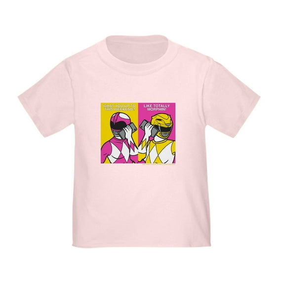 CafePress - Power Rangers On Their Cell Phones Toddler T Shirt - Cute Toddler T-Shirt, 100% Cotton