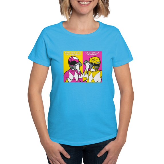 CafePress - Power Rangers On Their Cell Women's Value T Shirt - Women's Traditional Fit Dark T-Shirt