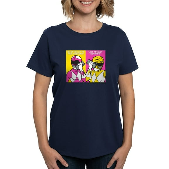 CafePress - Power Rangers On Their Cell Women's Value T Shirt - Women's Traditional Fit Dark T-Shirt