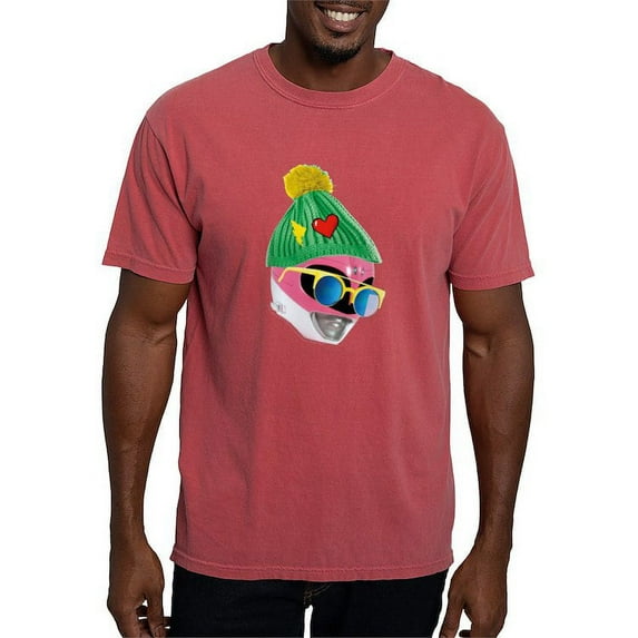 CafePress - Power Rangers Pink R Men's Comfort Colors® T Shirt - Mens Comfort Colors Shirt