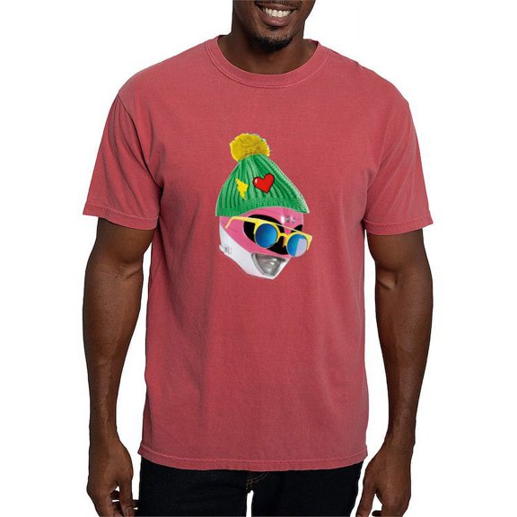 CafePress - Power Rangers Pink R Men's Comfort Colors® T Shirt - Mens Comfort Colors Shirt