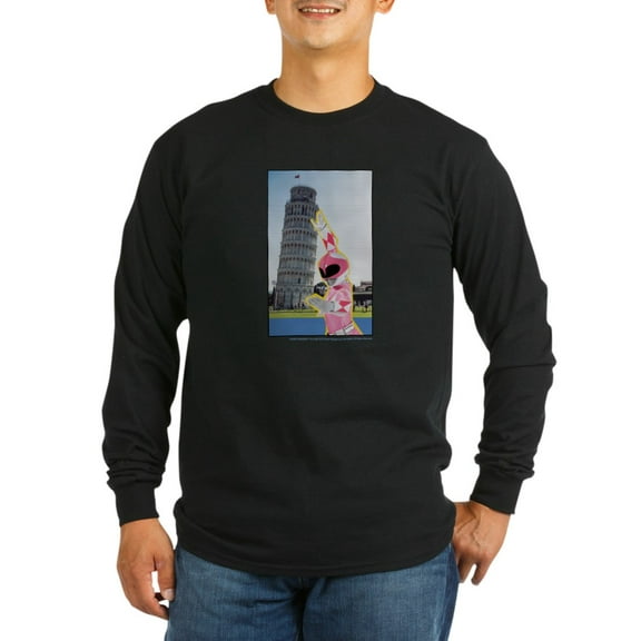 CafePress - Power Rangers Pink Range Men's Long Sleeve T Shirt - Long Sleeve Dark T-Shirt