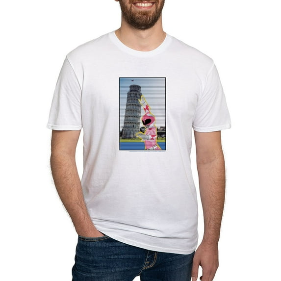 CafePress - Power Rangers Pink Ranger At Men's Classic T Shirt - Fitted T-Shirt, Vintage Fit Soft Cotton Tee