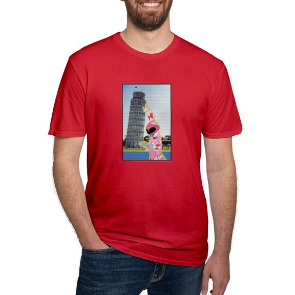 CafePress - Power Rangers Pink Ranger At Men's Classic T Shirt - Men's Fitted T-Shirt