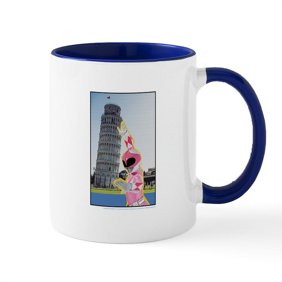 CafePress - Power Rangers Pink Ranger At The - 11 oz Ceramic Mug - Novelty Coffee Tea Cup