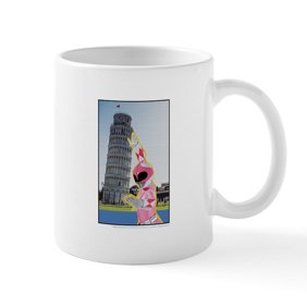 CafePress - Power Rangers Pink Ranger At The - 11 oz Ceramic Mug - Novelty Coffee Tea Cup