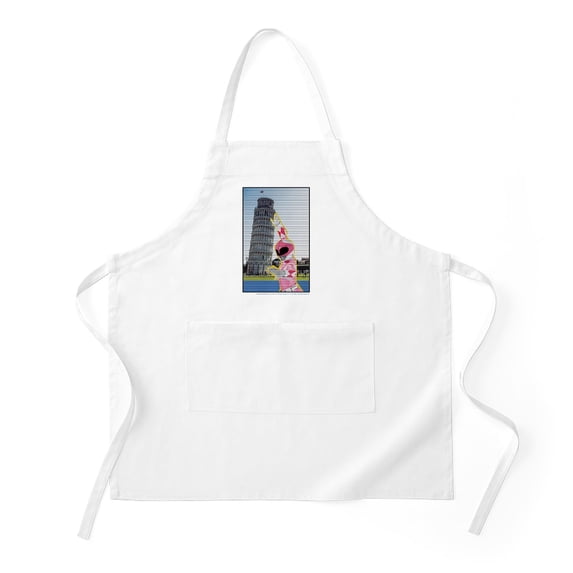 CafePress - Power Rangers Pink Ranger At The Leaning Tow - Kitchen Apron with Pockets, Grilling Apron, Baking Apron