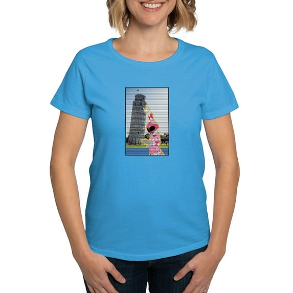 CafePress - Power Rangers Pink Ranger At Women's Value T Shirt - Women's Traditional Fit Dark T-Shirt