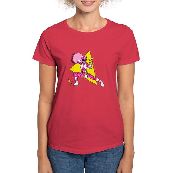 CafePress - Power Rangers Pink Ranger De Women's Value T Shirt - Women's Traditional Fit Dark T-Shirt