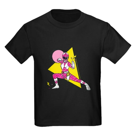 CafePress - Power Rangers Pink Ranger Defensive S Kids T Shirt - Dark T-Shirt Kids XS-XL