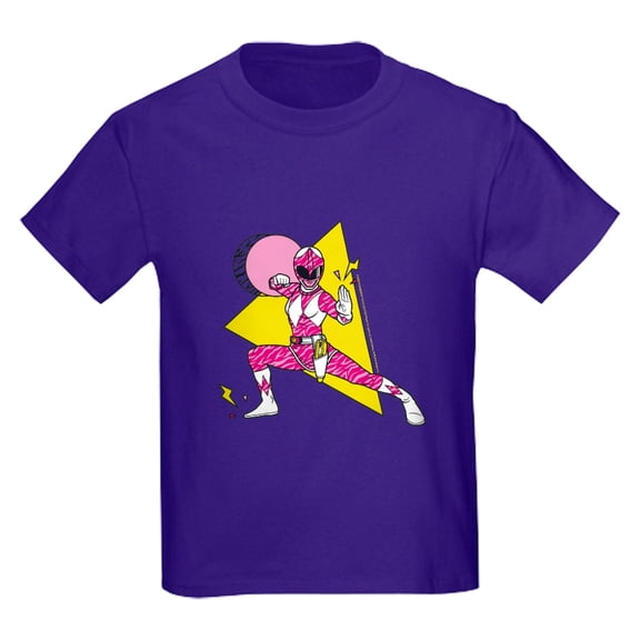 CafePress - Power Rangers Pink Ranger Defensive S Kids T Shirt - Dark T-Shirt Kids XS-XL