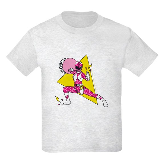 CafePress - Power Rangers Pink Ranger Defensive S Kids T Shirt - Light T-Shirt Kids XS-XL