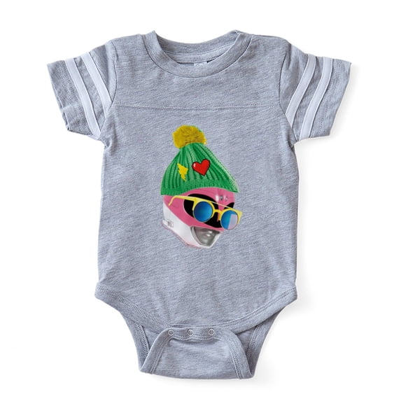 CafePress - Power Rangers Pink Ranger W - Cute Infant Baby Football Bodysuit
