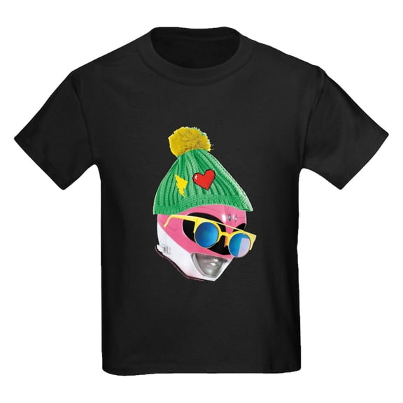 CafePress - Power Rangers Pink Ranger Wearing A K Kids T Shirt - Dark T-Shirt Kids XS-XL