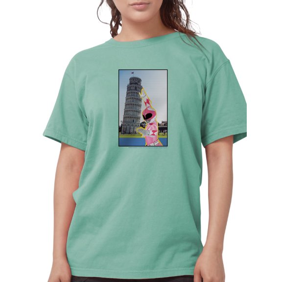 CafePress - Power Rangers Pink Women's Comfort Colors® T Shirt - Womens Comfort Colors® Shirt