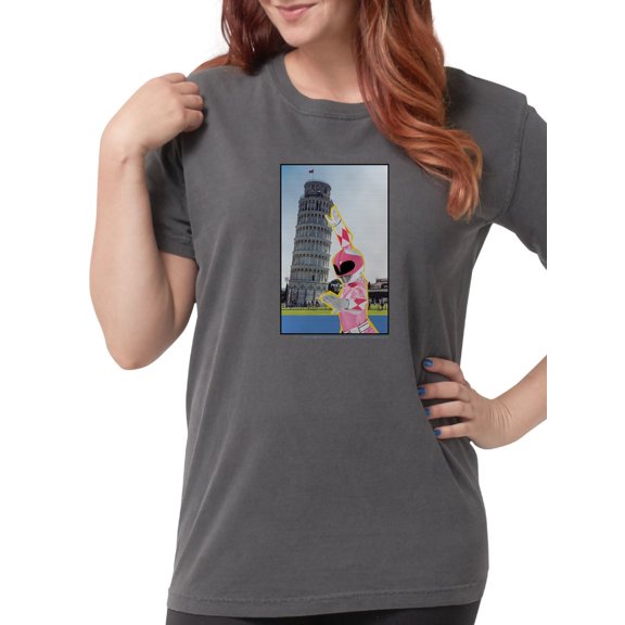 CafePress - Power Rangers Pink Women's Comfort Colors® T Shirt - Womens Comfort Colors® Shirt