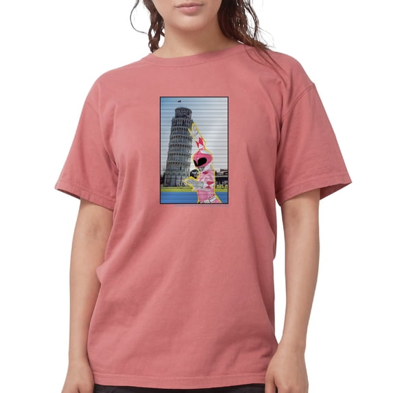 CafePress - Power Rangers Pink Women's Comfort Colors® T Shirt - Womens Comfort Colors® Shirt