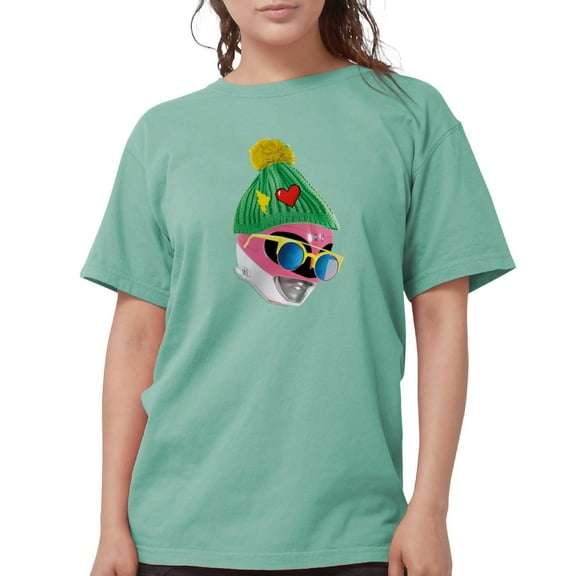 CafePress - Power Rangers Pink Women's Comfort Colors® T Shirt - Womens Comfort Colors® Shirt