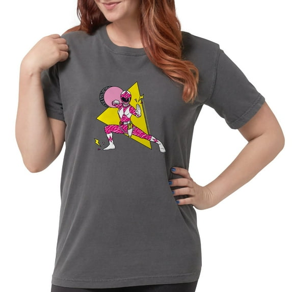 CafePress - Power Rangers Pink Women's Comfort Colors® T Shirt - Womens Comfort Colors® Shirt
