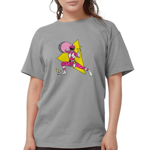 CafePress - Power Rangers Pink Women's Comfort Colors® T Shirt - Womens Comfort Colors® Shirt