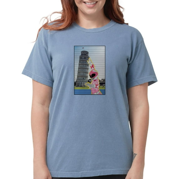 CafePress - Power Rangers Pink Women's Comfort Colors® T Shirt - Womens Comfort Colors® Shirt
