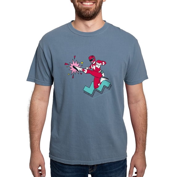 CafePress - Power Rangers Red Ra Men's Comfort Colors® T Shirt - Mens Comfort Colors Shirt