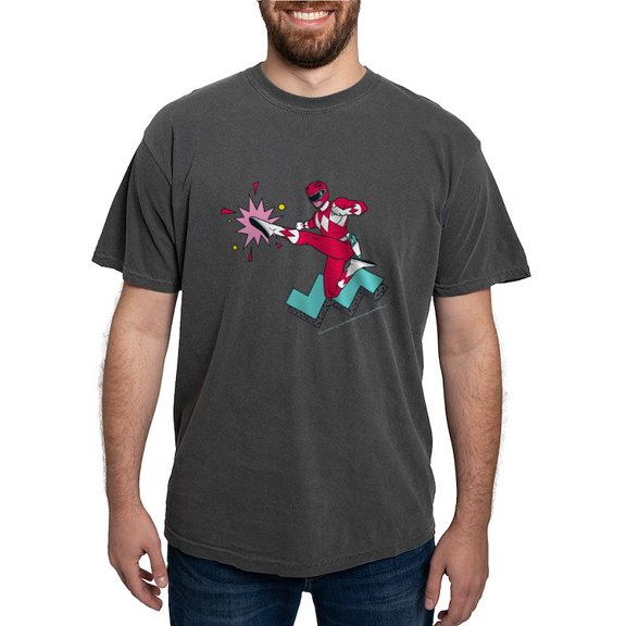 CafePress - Power Rangers Red Ra Men's Comfort Colors® T Shirt - Mens Comfort Colors Shirt