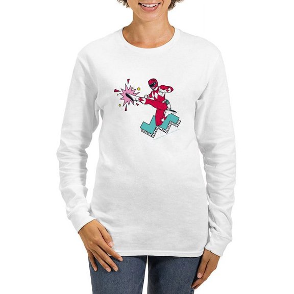CafePress - Power Rangers Red Rang Women's Long Sleeve T Shirt - Women's Long Sleeve Graphic Casual T-Shirt