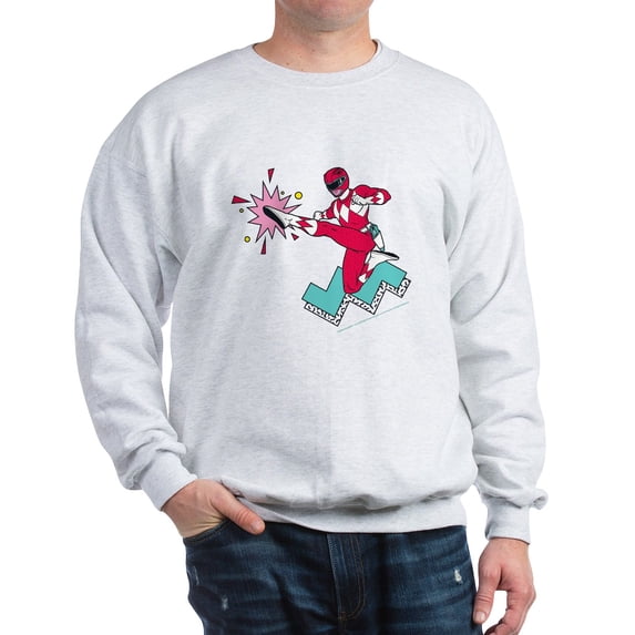 CafePress - Power Rangers Red Ranger - Crew Neck Sweatshirt