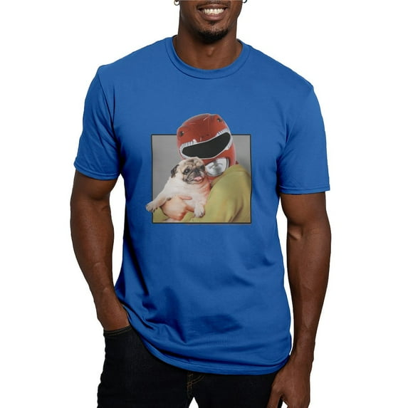 CafePress - Power Rangers Red Ranger Cud Men's Classic T Shirt - Men's Fitted T-Shirt