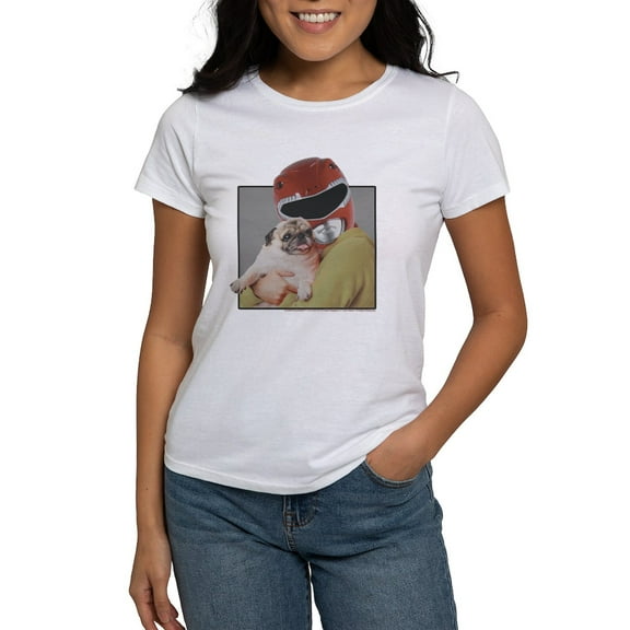 CafePress - Power Rangers Red Ranger Cud Women's Value T Shirt - Women's Classic T-Shirt