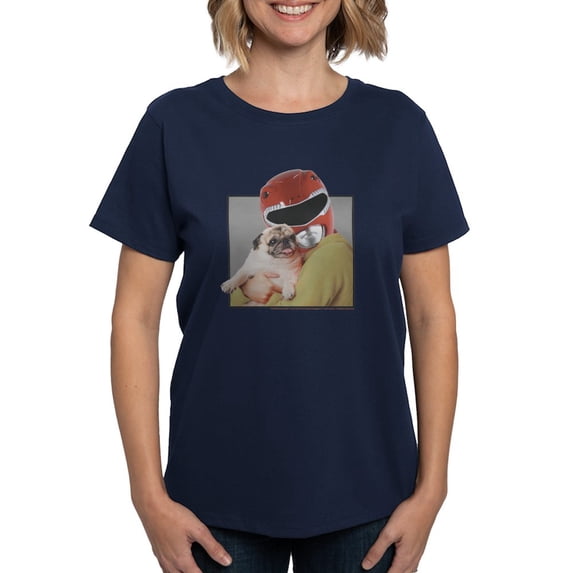 CafePress - Power Rangers Red Ranger Cud Women's Value T Shirt - Women's Traditional Fit Dark T-Shirt