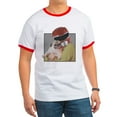 thumbnail image 1 of CafePress - Power Rangers Red Ranger Cudd Men's Ringer T Shirt - 100% Cotton Ringed T-Shirt, 1 of 4