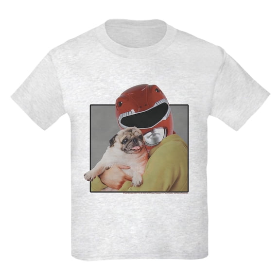 CafePress - Power Rangers Red Ranger Cuddling A P Kids T Shirt - Light T-Shirt Kids XS-XL