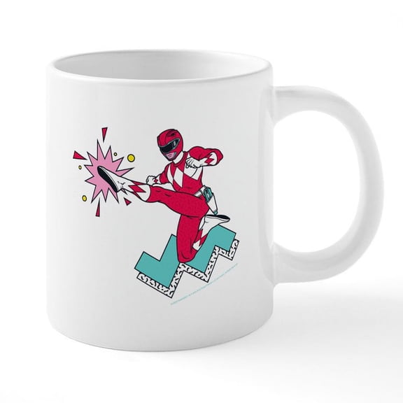 CafePress - Power Rangers Red Ranger Ki - 20 Oz White Ceramic Mega Mug