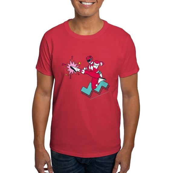 CafePress - Power Rangers Red Ranger Kicki Men's Value T Shirt - Men's Classic Graphic Cotton T-Shirt
