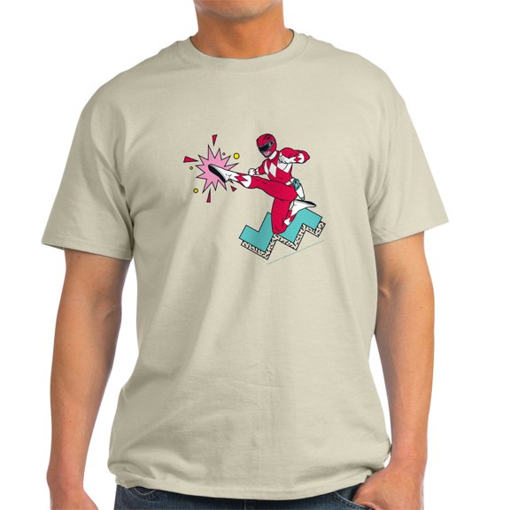 CafePress - Power Rangers Red Ranger Kicki Men's Value T Shirt - Men's Classic Graphic T-Shirt