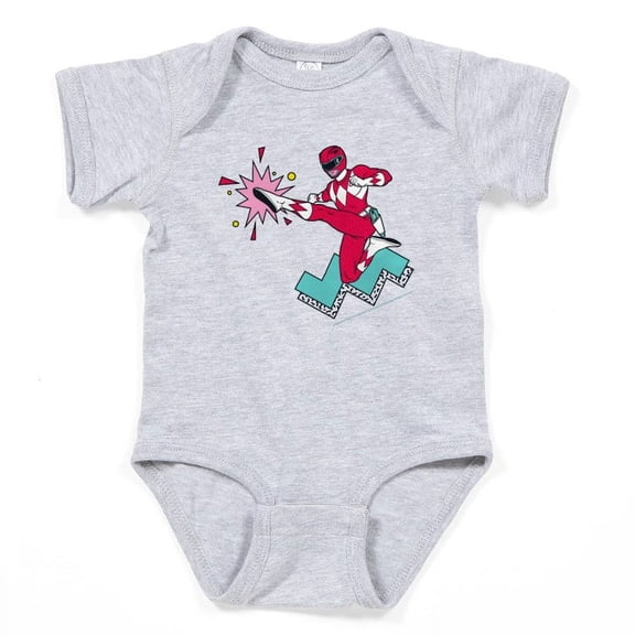 CafePress - Power Rangers Red Ranger Kicking - Cute Infant Bodysuit Baby Romper - Size Newborn - 24 Months