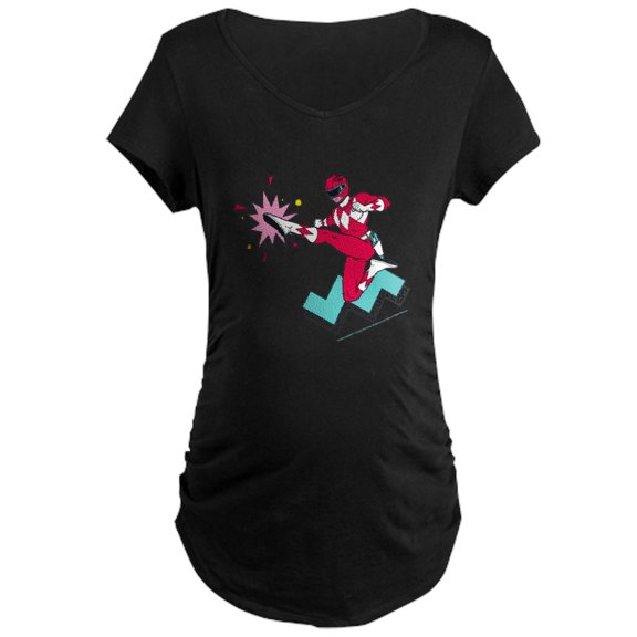 CafePress - Power Rangers Red Ranger Women's Maternity T Shirt - Maternity Dark T-Shirt