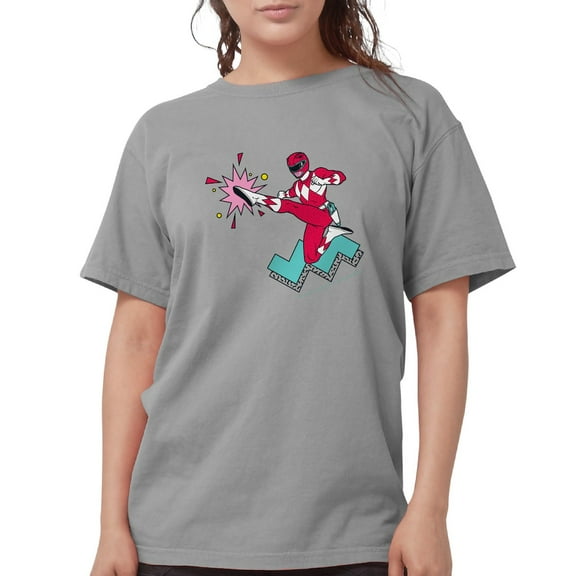 CafePress - Power Rangers Red Women's Comfort Colors® T Shirt - Womens Comfort Colors® Shirt