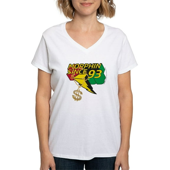 CafePress - Power Rangers Since 93 Women's V Neck T Shirt - Womens Cotton V-Neck T-shirt