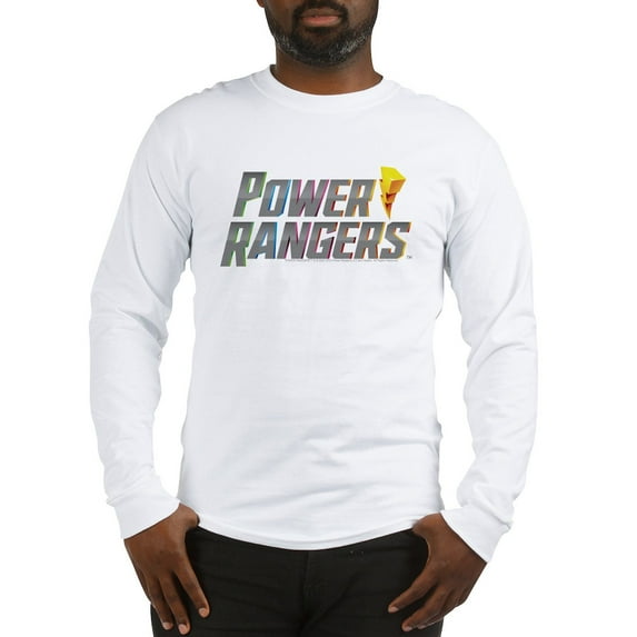 CafePress - Power Rangers Stacked Lo Men's Long Sleeve T Shirt - Unisex Cotton Long Sleeve T-Shirt