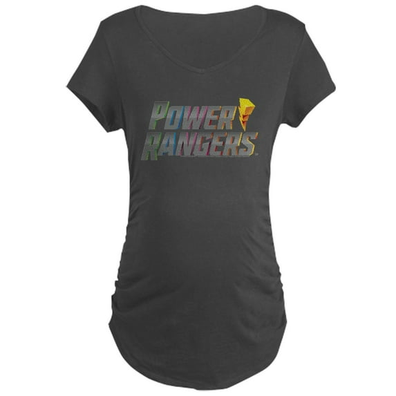 CafePress - Power Rangers Stacked Lo Women's Maternity T Shirt - Maternity Dark T-Shirt