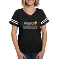 thumbnail image 1 of CafePress - Power Rangers Stacked Log Women's Football T Shirt - Womens Football Shirt, 1 of 4